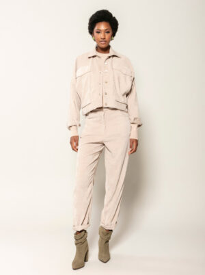 Casaco Veludo Cropped