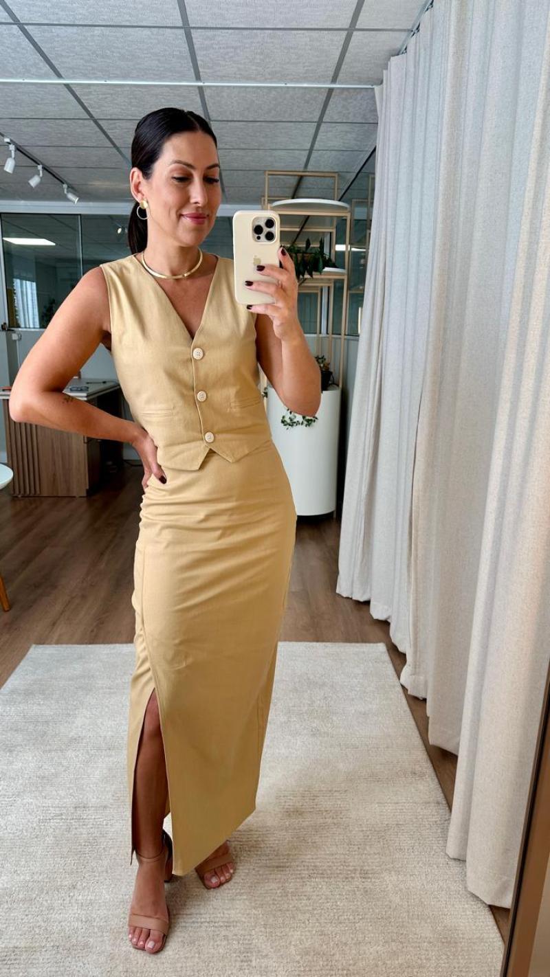 Colete Fran em Linho